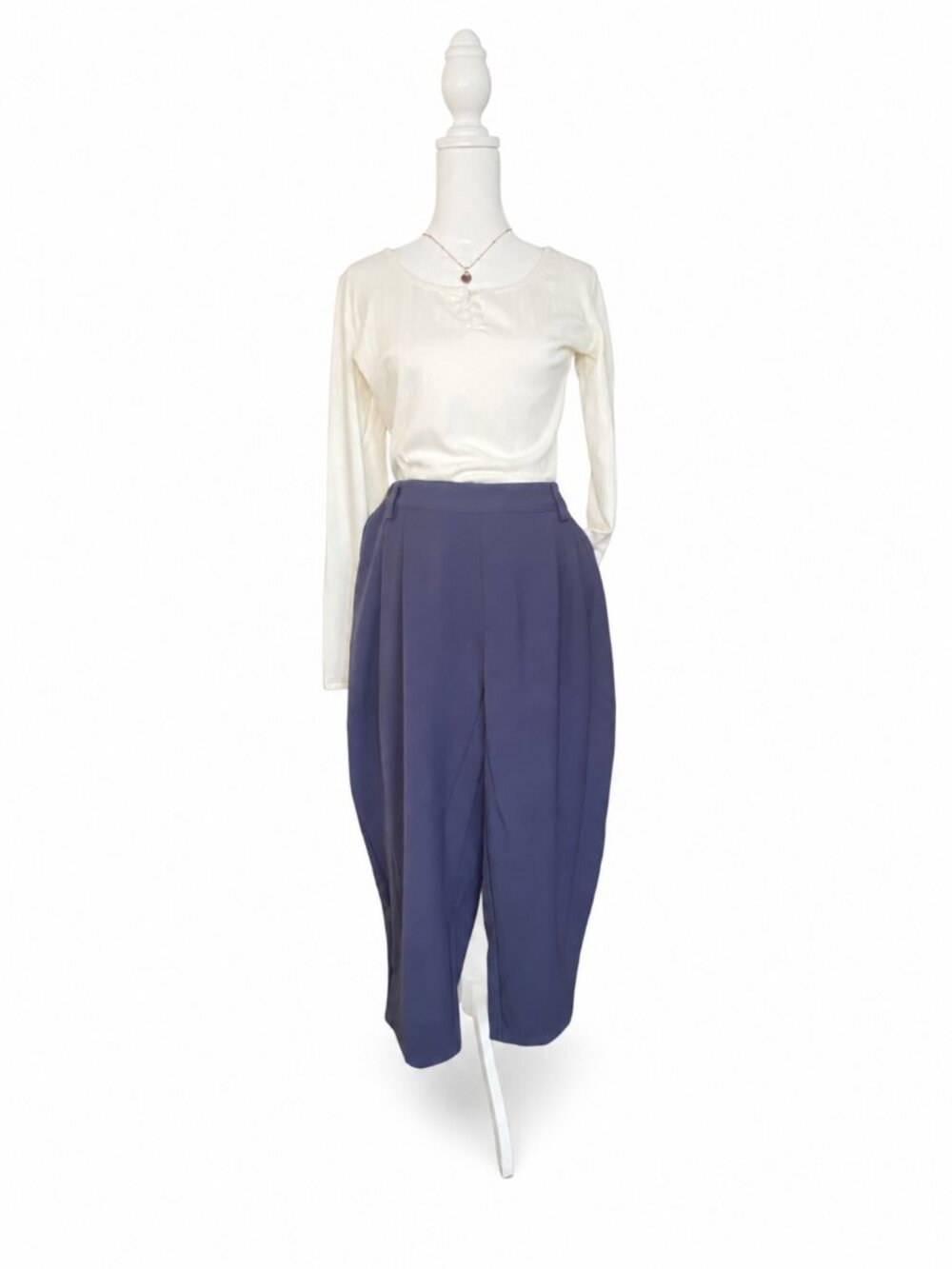 NWT Halara Purple Pleated Tapered Work Pants M Petite